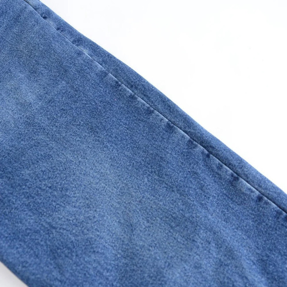 VTG 90S Guide Gear Blue Midwash Plaid Lined Straight Leg 100% Cotton Denim Jeans - Picture 7 of 13